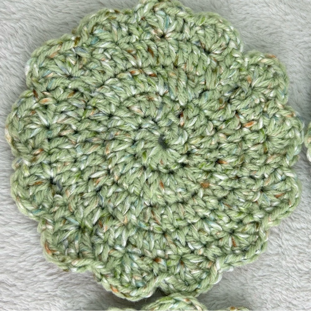 Handmade Crocheted Coaster Set - Picture 2 of 4
